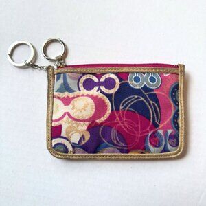 Coach Poppy Floral Print ID Card Case + Keychain | Vintage Y2K